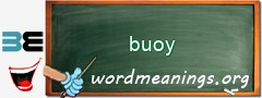 WordMeaning blackboard for buoy